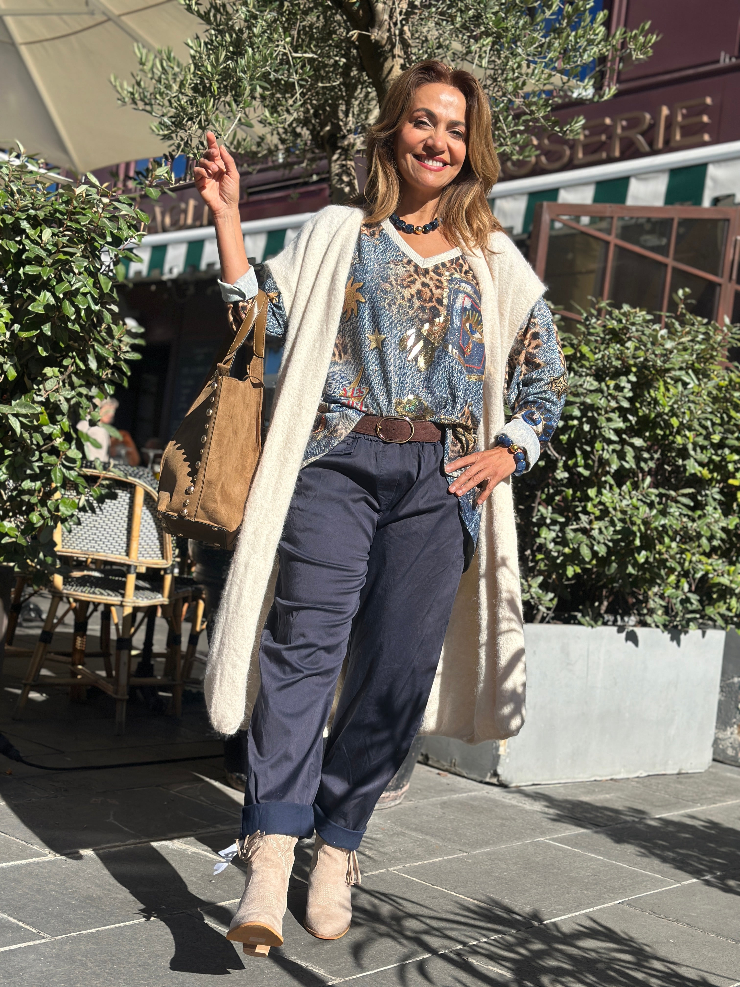 Pantalon bleu marine SENNA