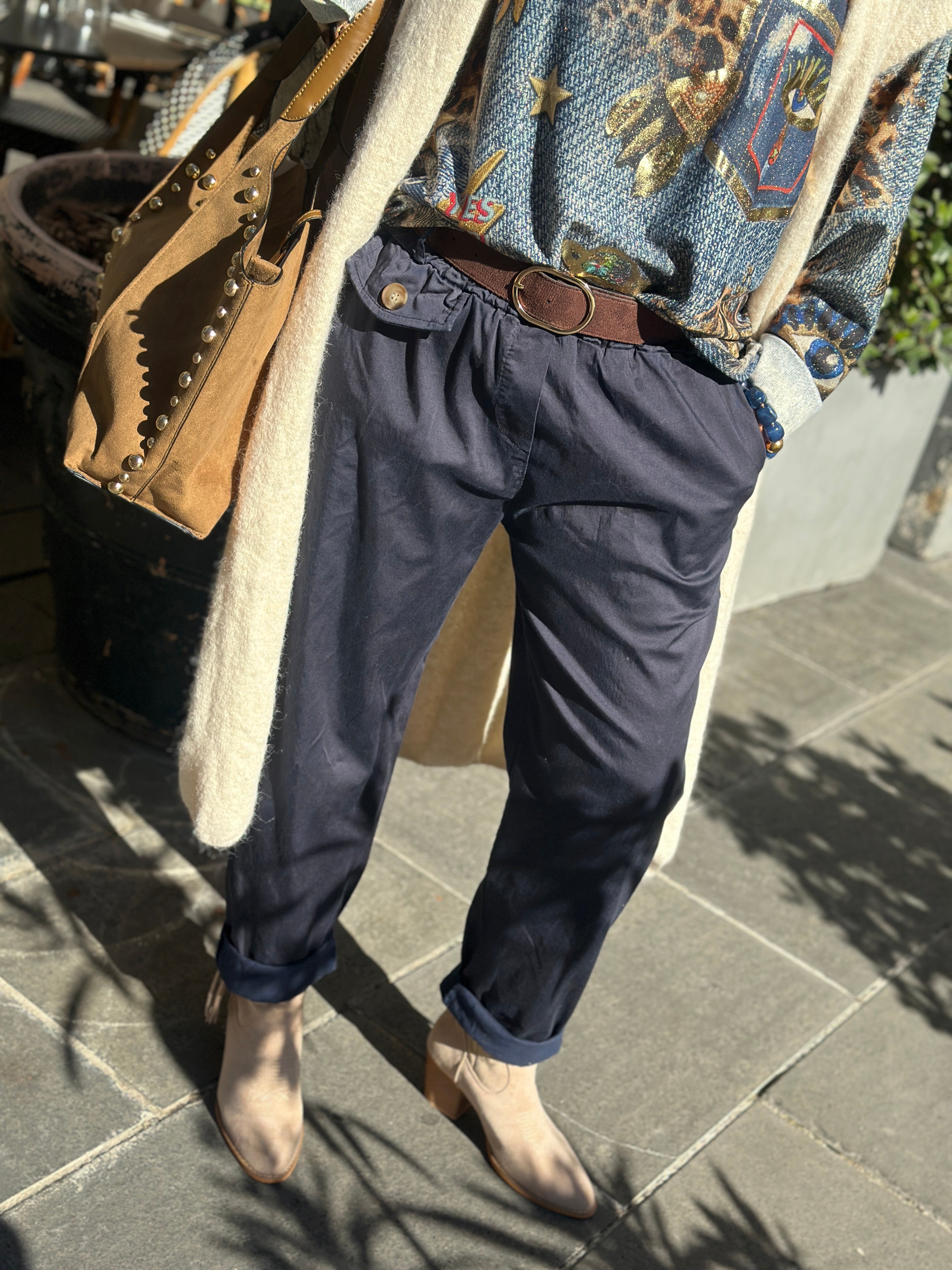 Pantalon bleu marine SENNA