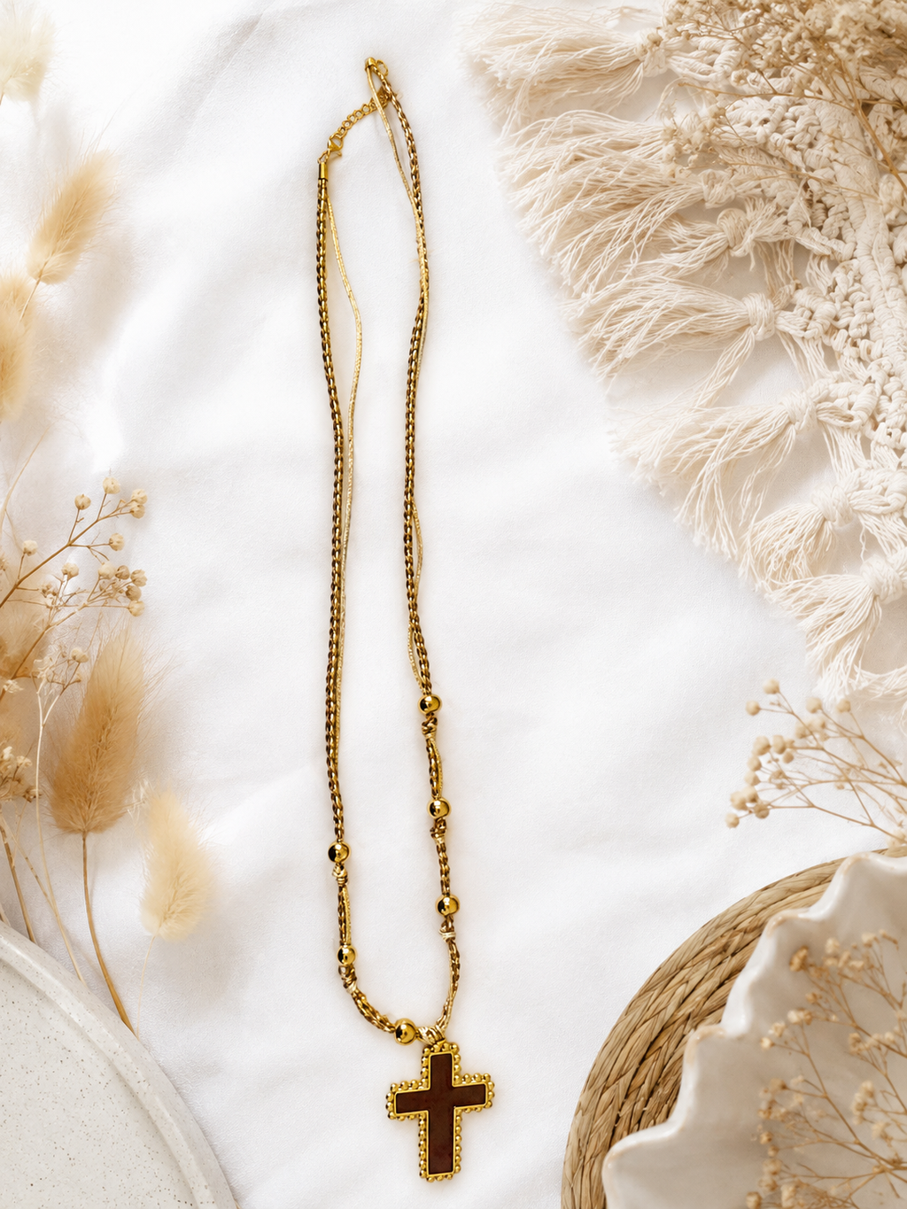 Collier doré CROIX