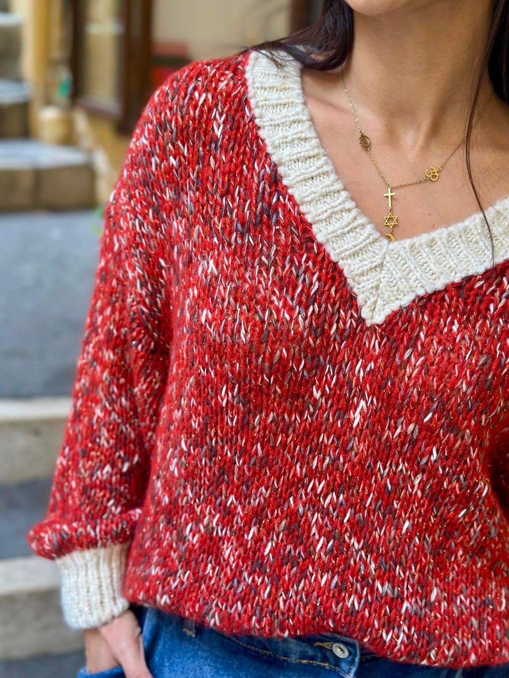 Pull rouge SHAYNA