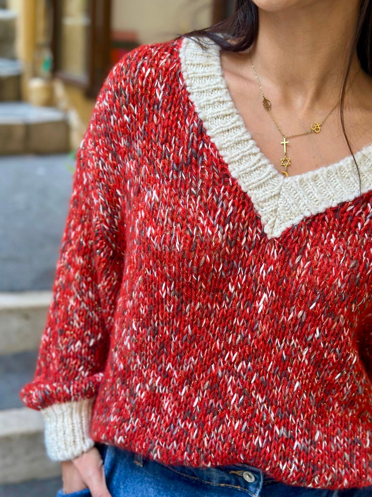 Pull rouge SHAYNA