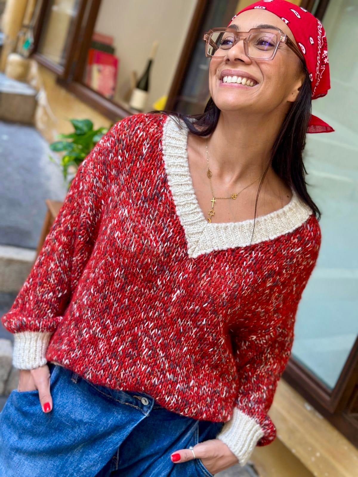 Pull rouge SHAYNA