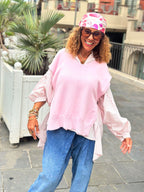 Pull sans manche rose VIVIA