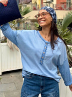 Blouse bleu ELOA