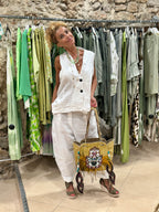 Gilet lin blanc LIA