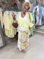 Jupe jaune SATIN