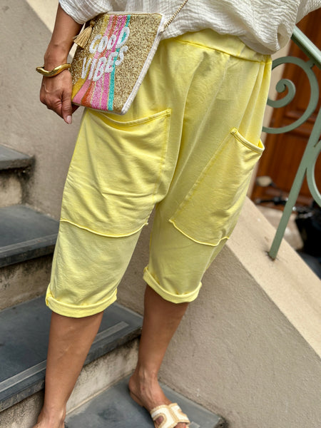 Bermuda sarouel jaune LOU