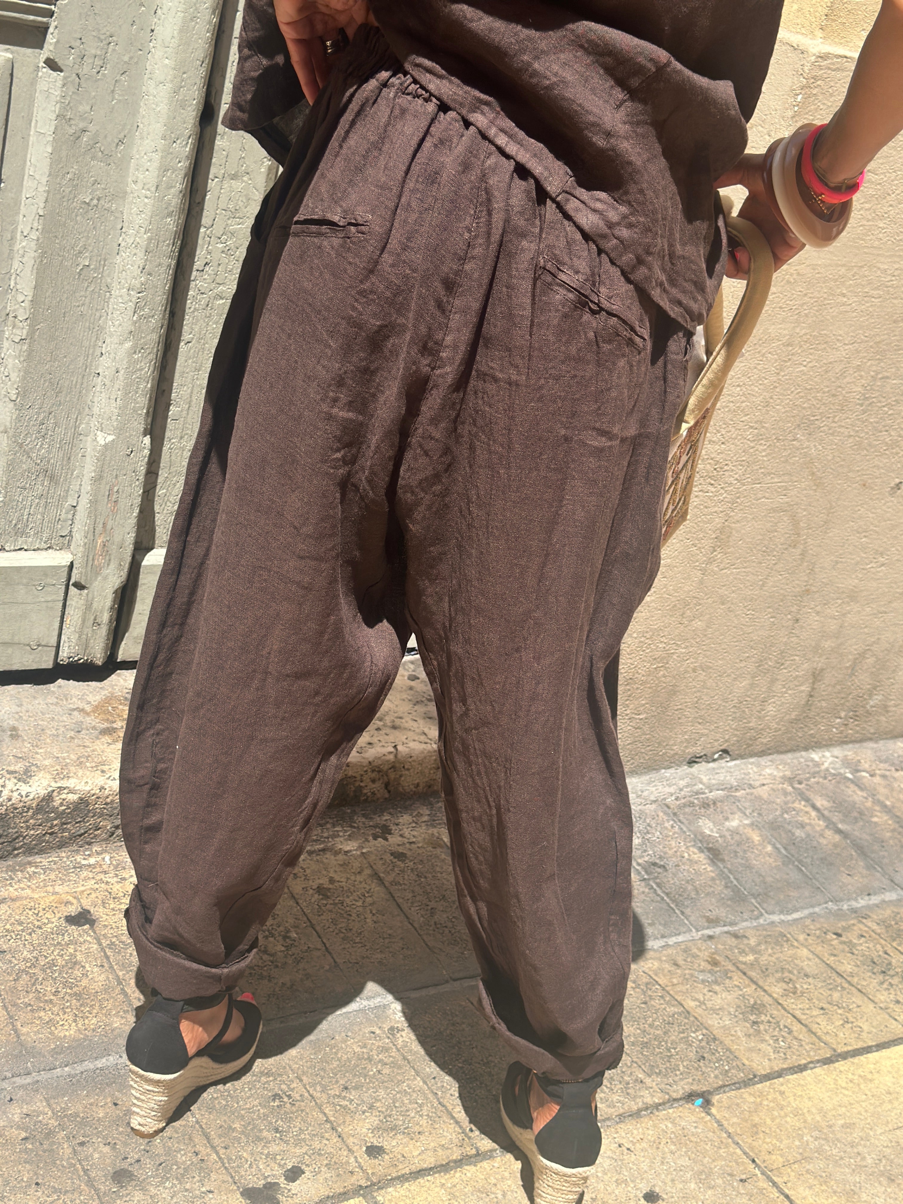 Pantalon lin choco KEY