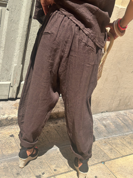 Pantalon lin choco KEY