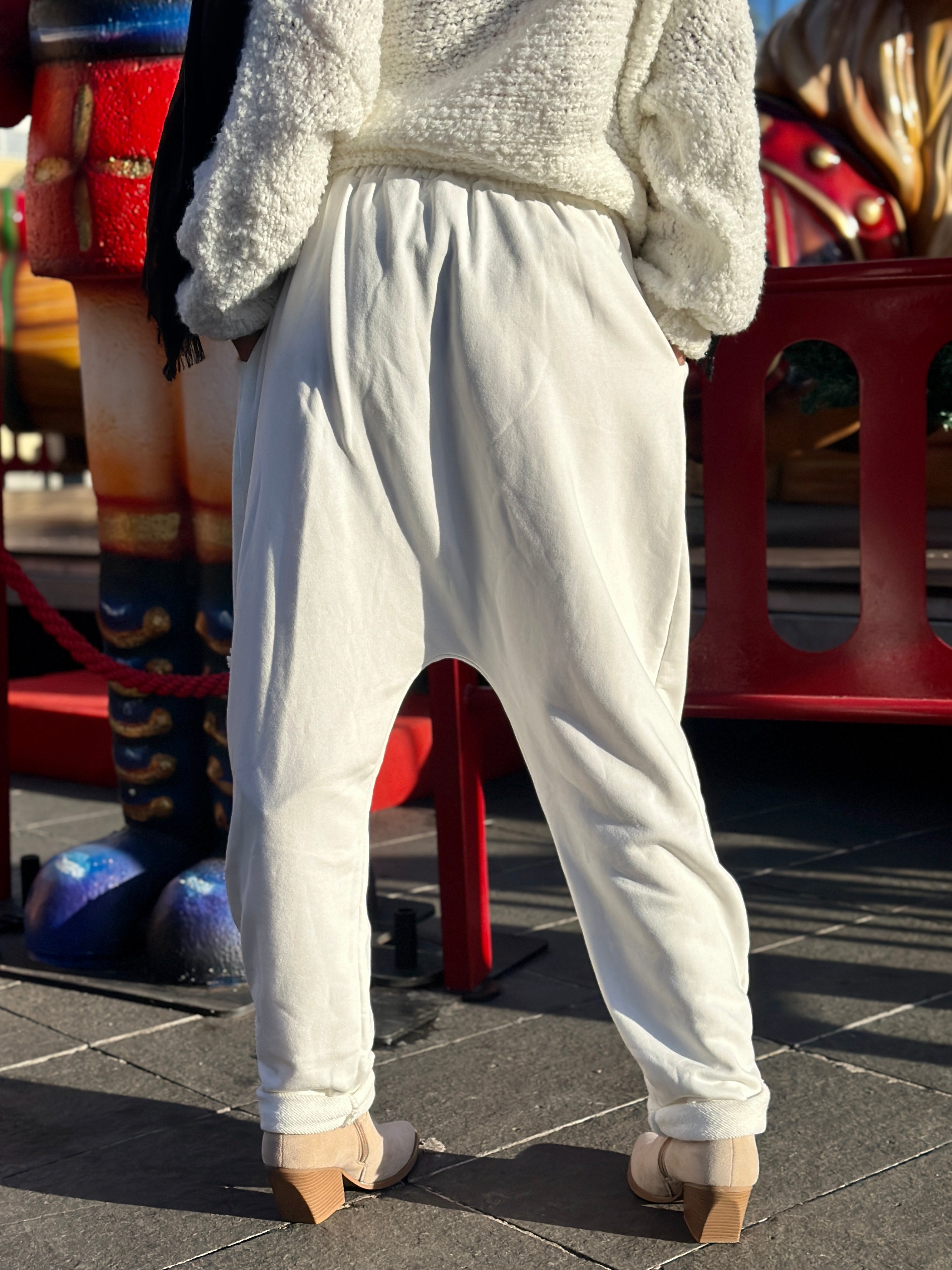 Sarouel blanc FLOWER