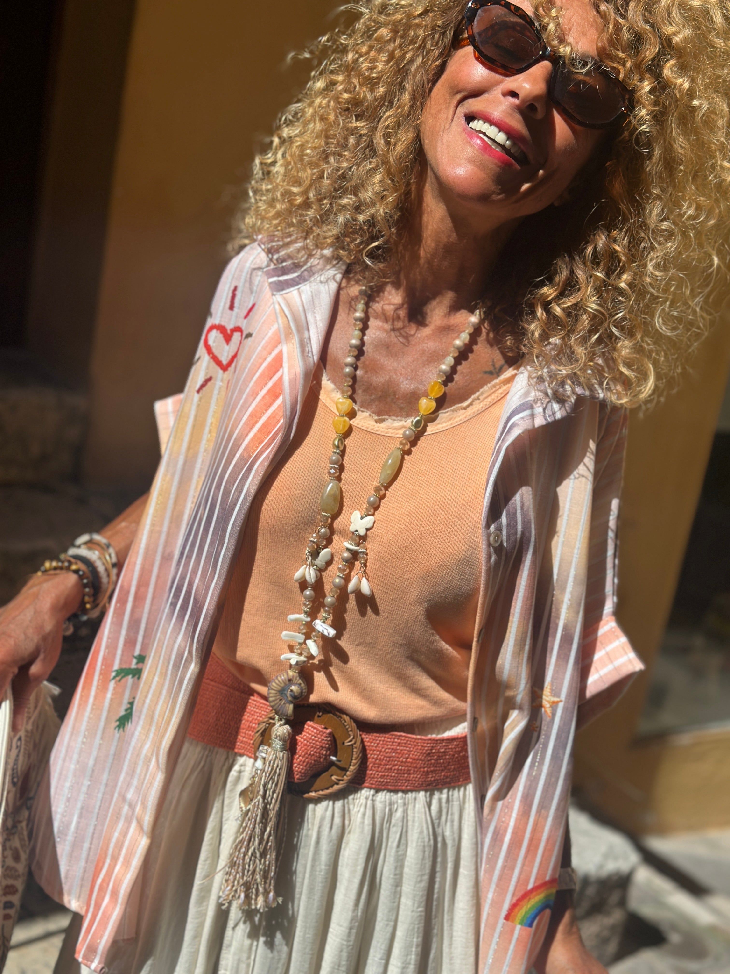 Débardeur abricot MARBELLA