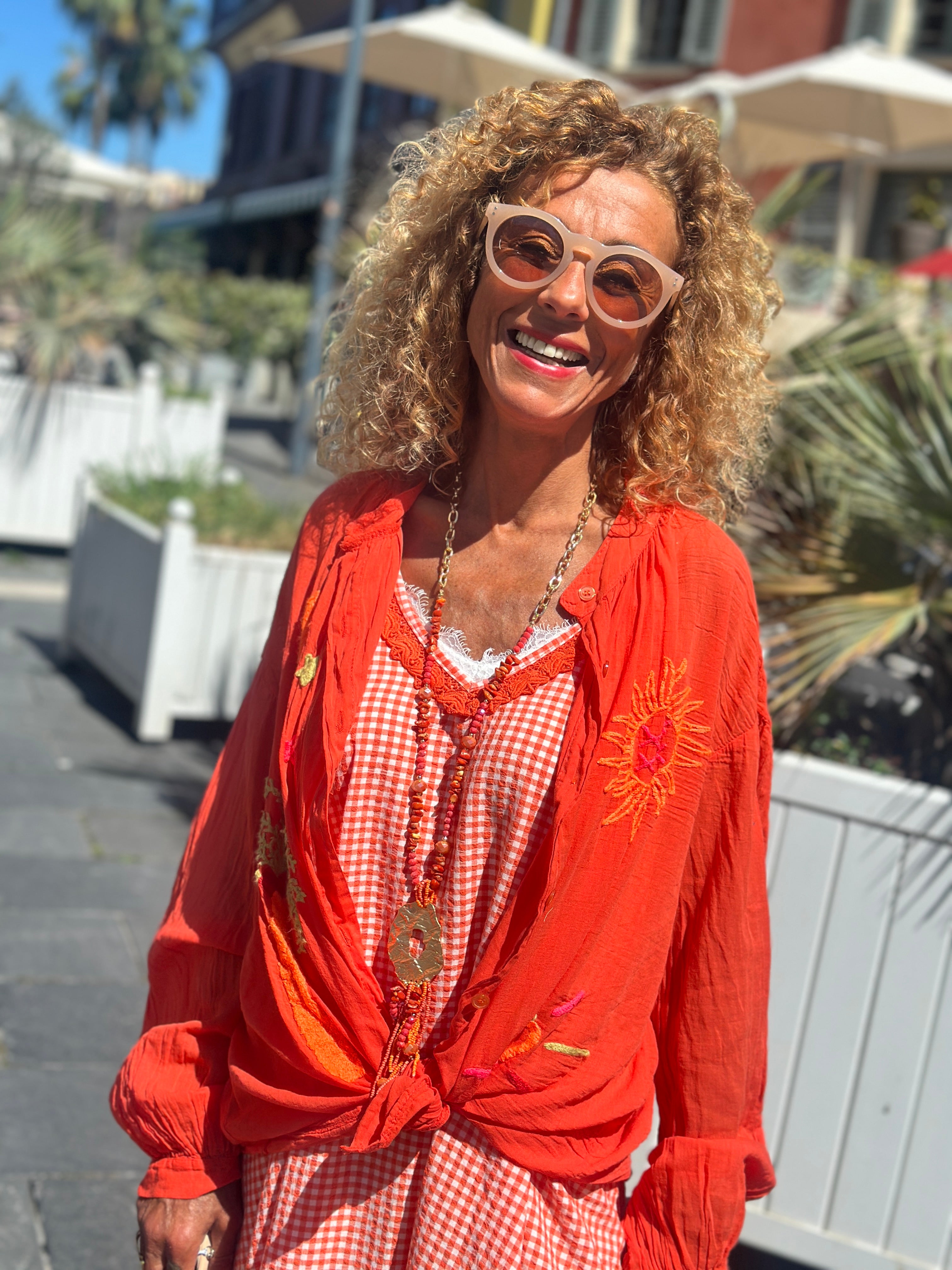 Chemisier orange JENA