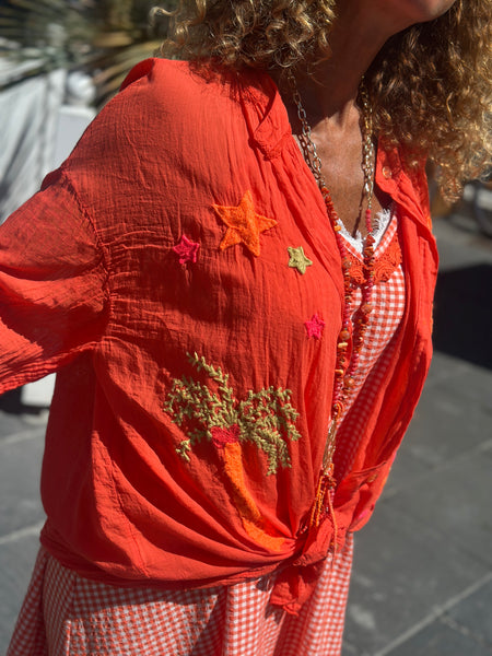 Chemisier orange JENA