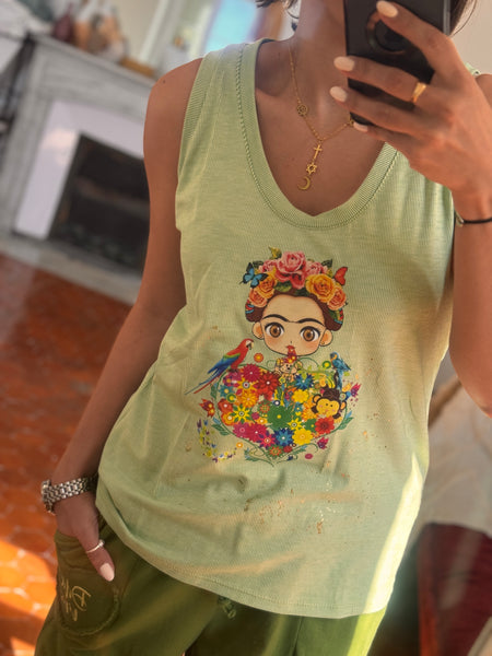 Débardeur vert MINI FRIDA