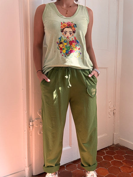 Pantalon vert olive DOLCE VITA