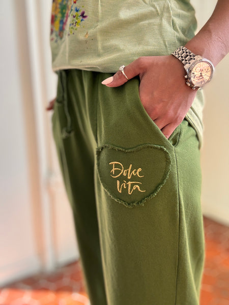 Pantalon vert olive DOLCE VITA