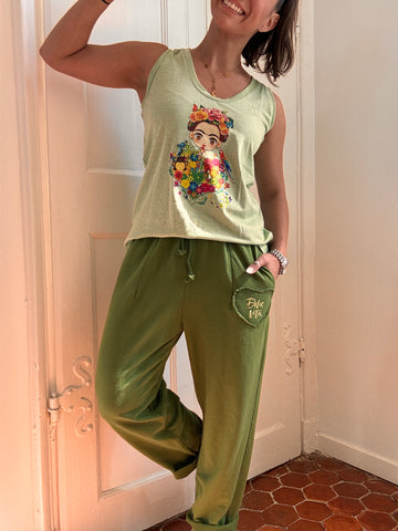 Pantalon vert olive DOLCE VITA