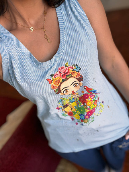 Débardeur bleu MINI FRIDA