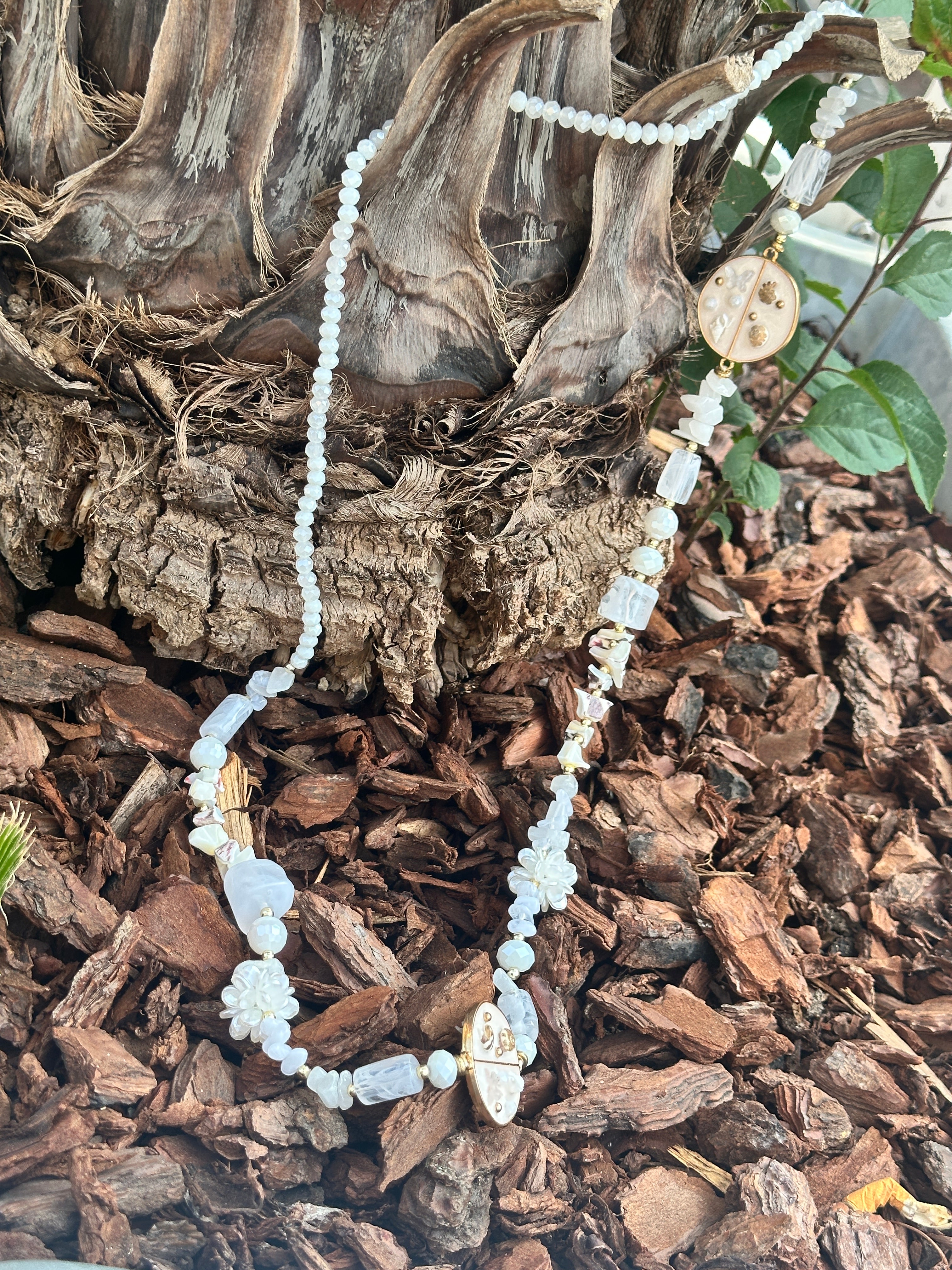 Sautoir blanc ARIEL