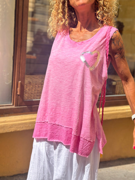 Débardeur rose IBIZA