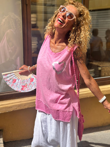 Débardeur rose IBIZA