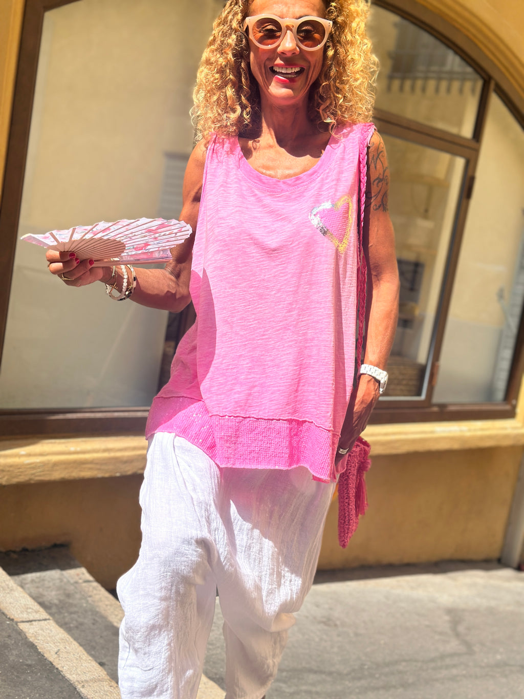 Débardeur rose IBIZA