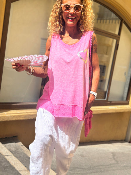 Débardeur rose IBIZA