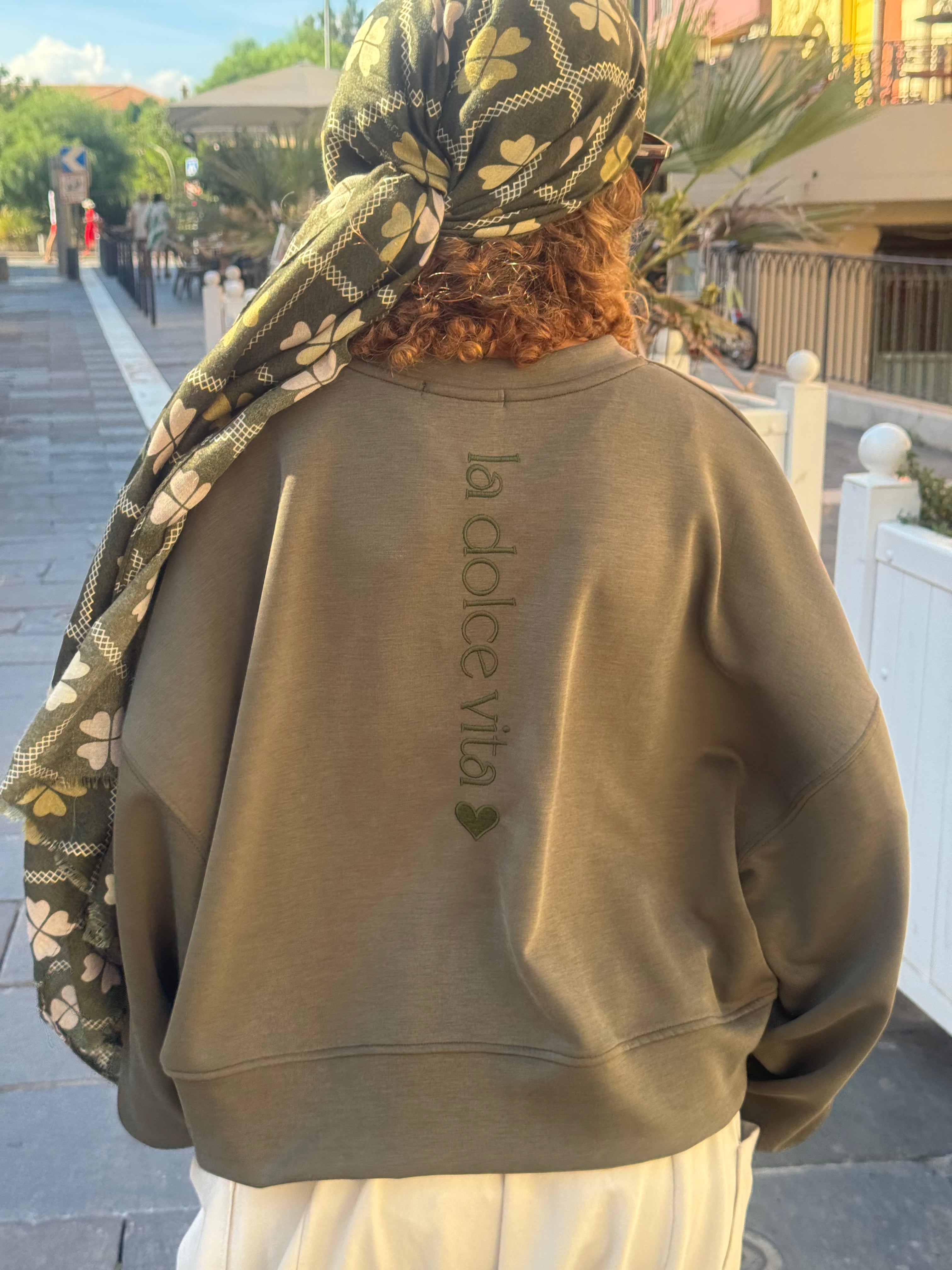 Sweat kaki AMORE MIO
