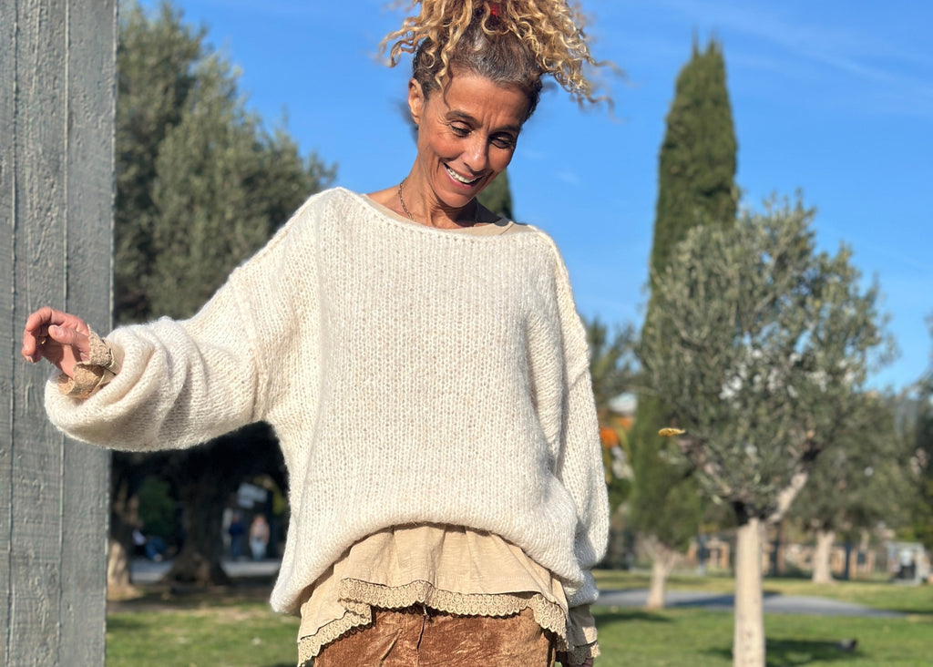 Pull écru AGNES