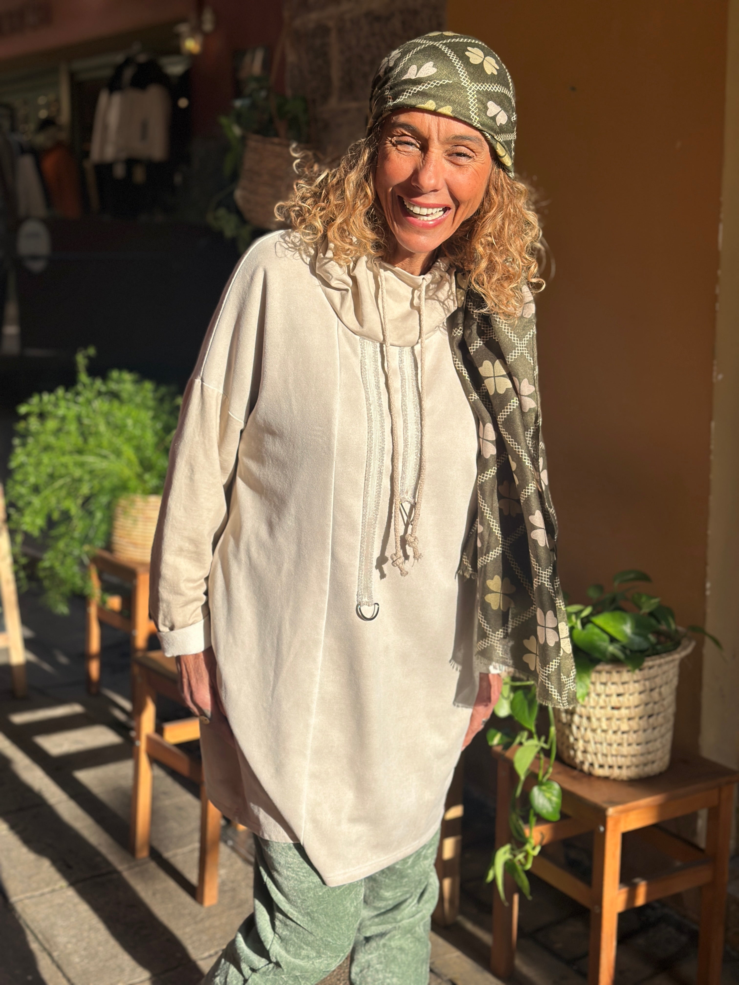 Sweat long beige VANAYA