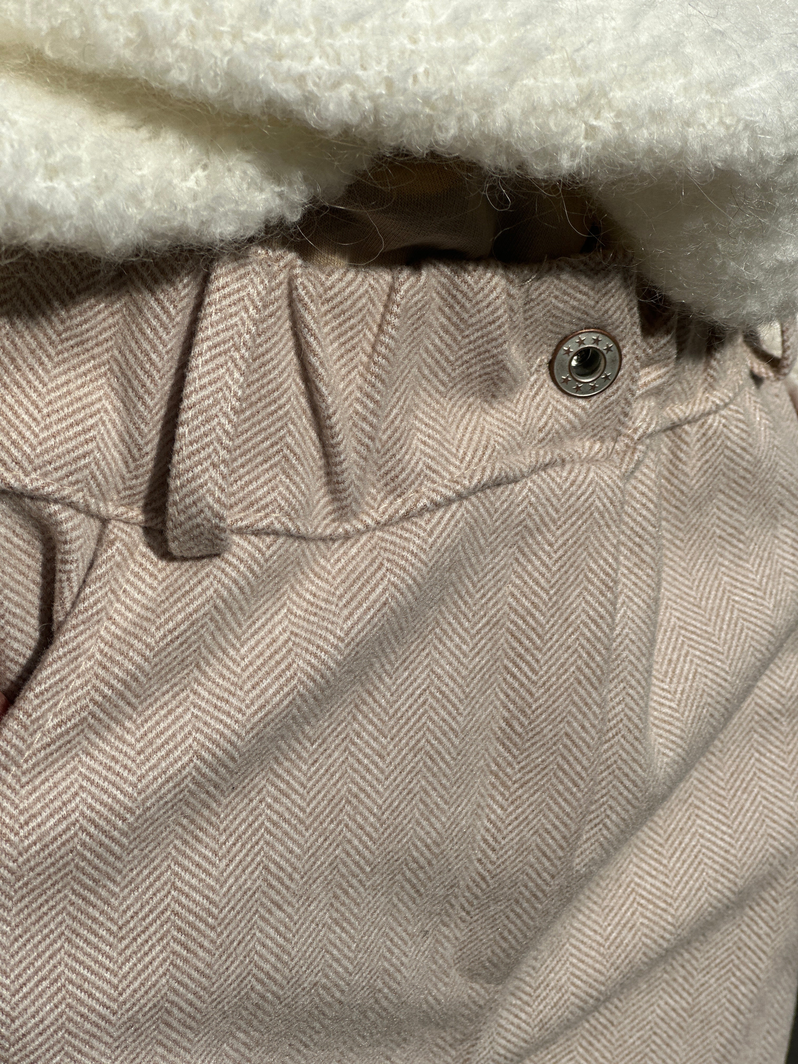 Pantalon beige CHEVRON