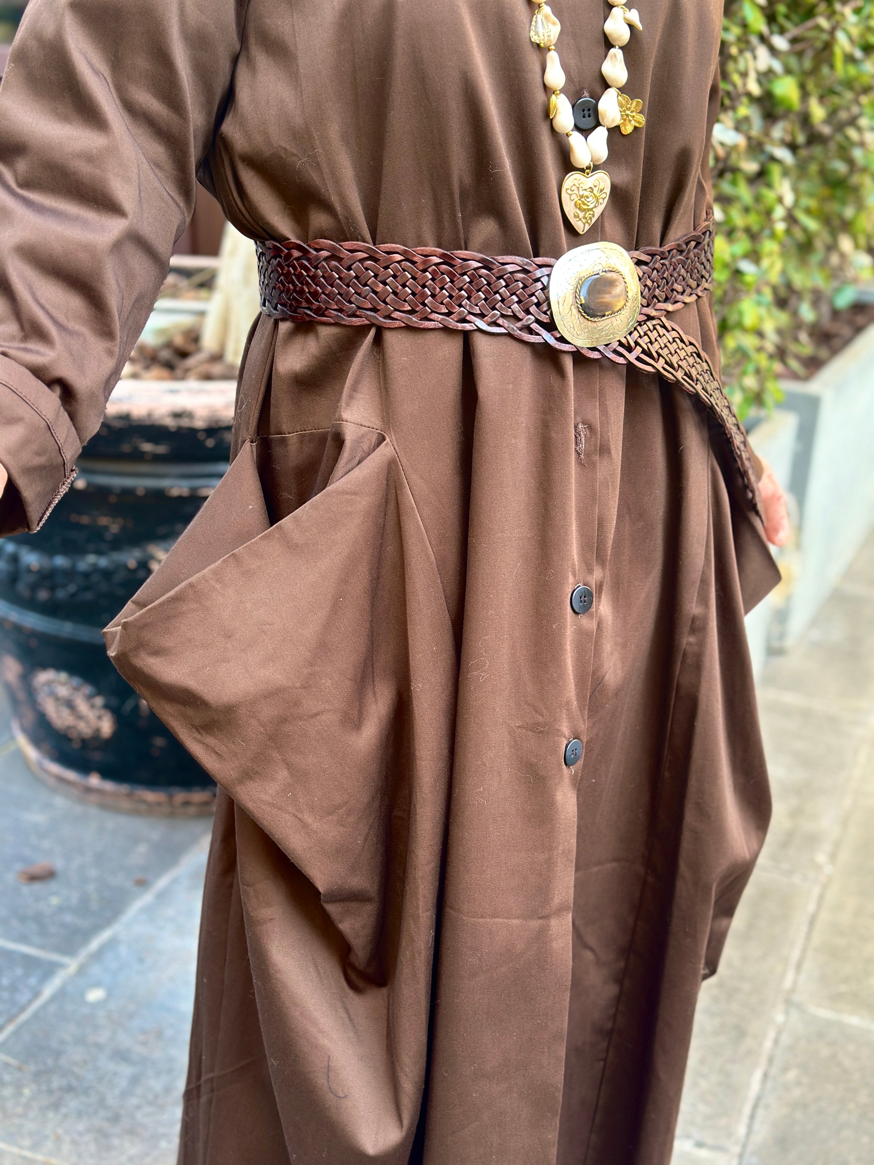 Robe chemise choco POCHES