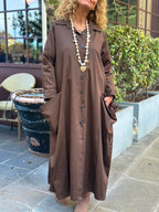 Robe chemise choco POCHES