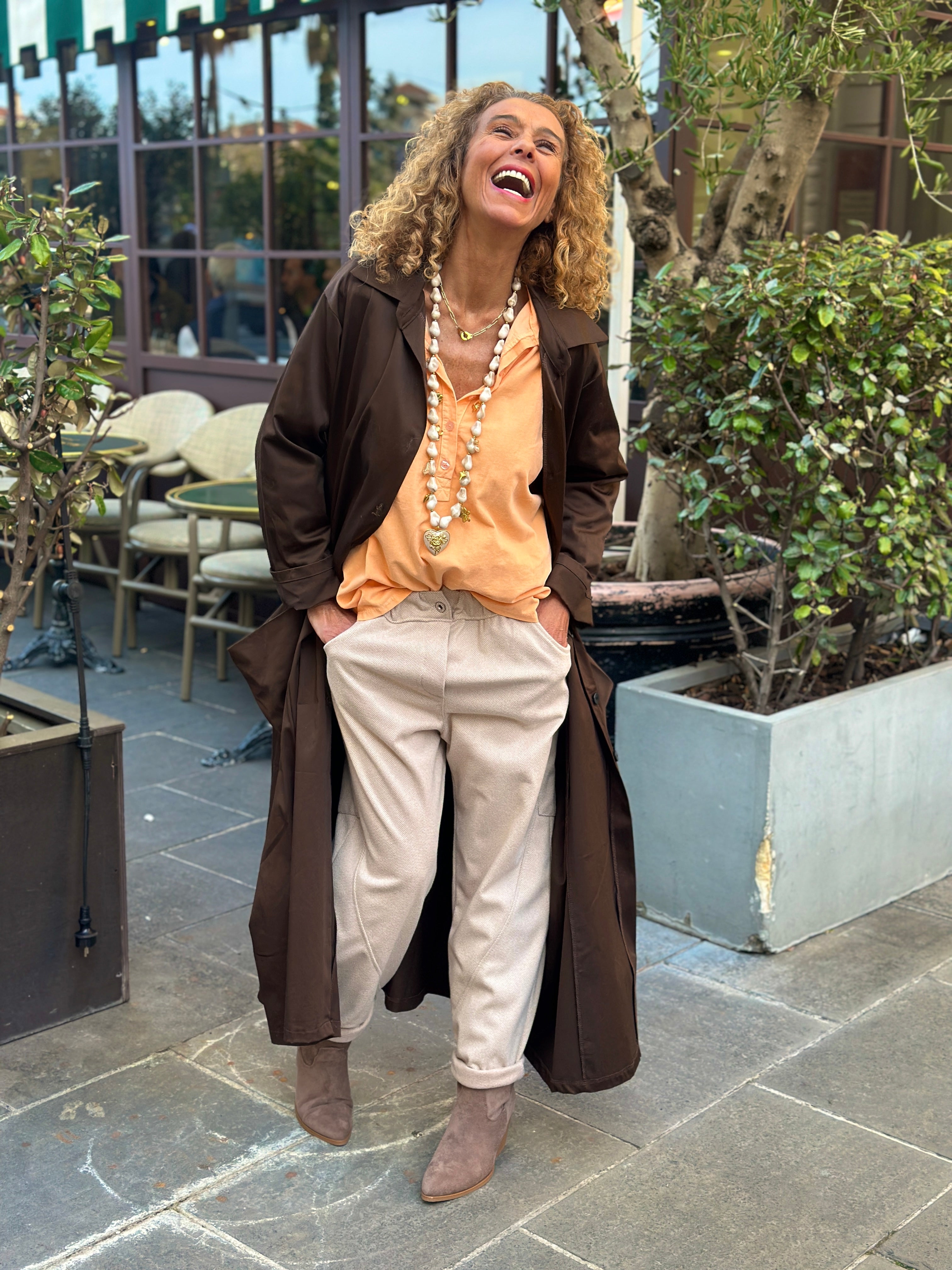 Robe chemise choco POCHES