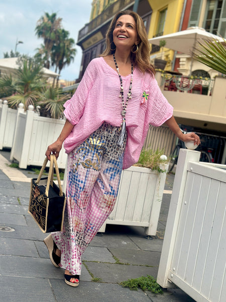 Blouse rose PALMIER