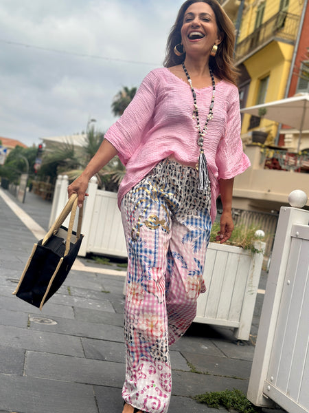 Pantalon rose PALMTREE