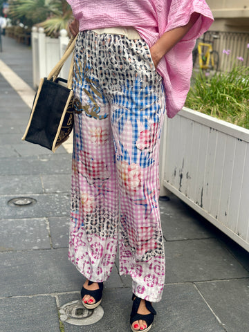Pantalon rose PALMTREE