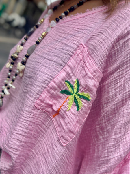 Blouse rose PALMIER