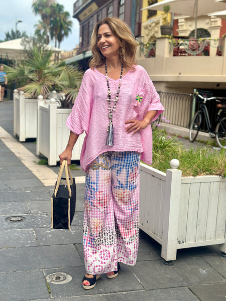 Pantalon rose PALMTREE
