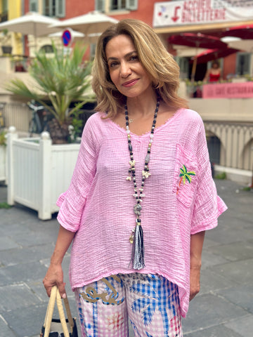 Blouse rose PALMIER