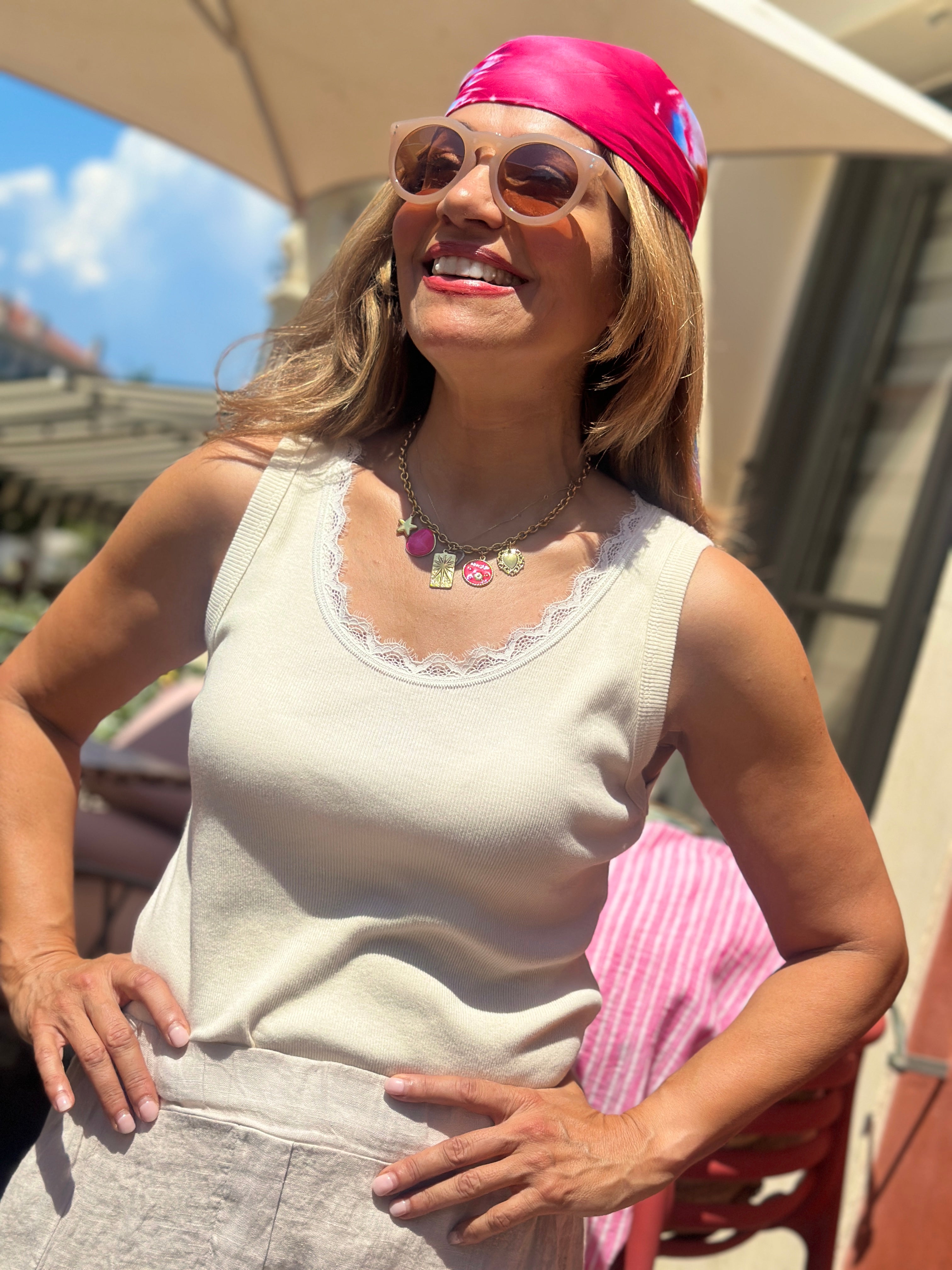 Débardeur écru DENTELLE DOS