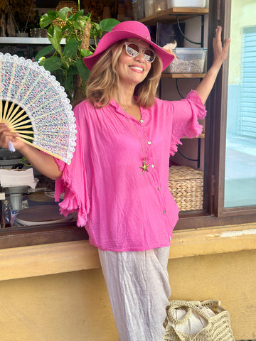 Chemise fuchsia VITALIA