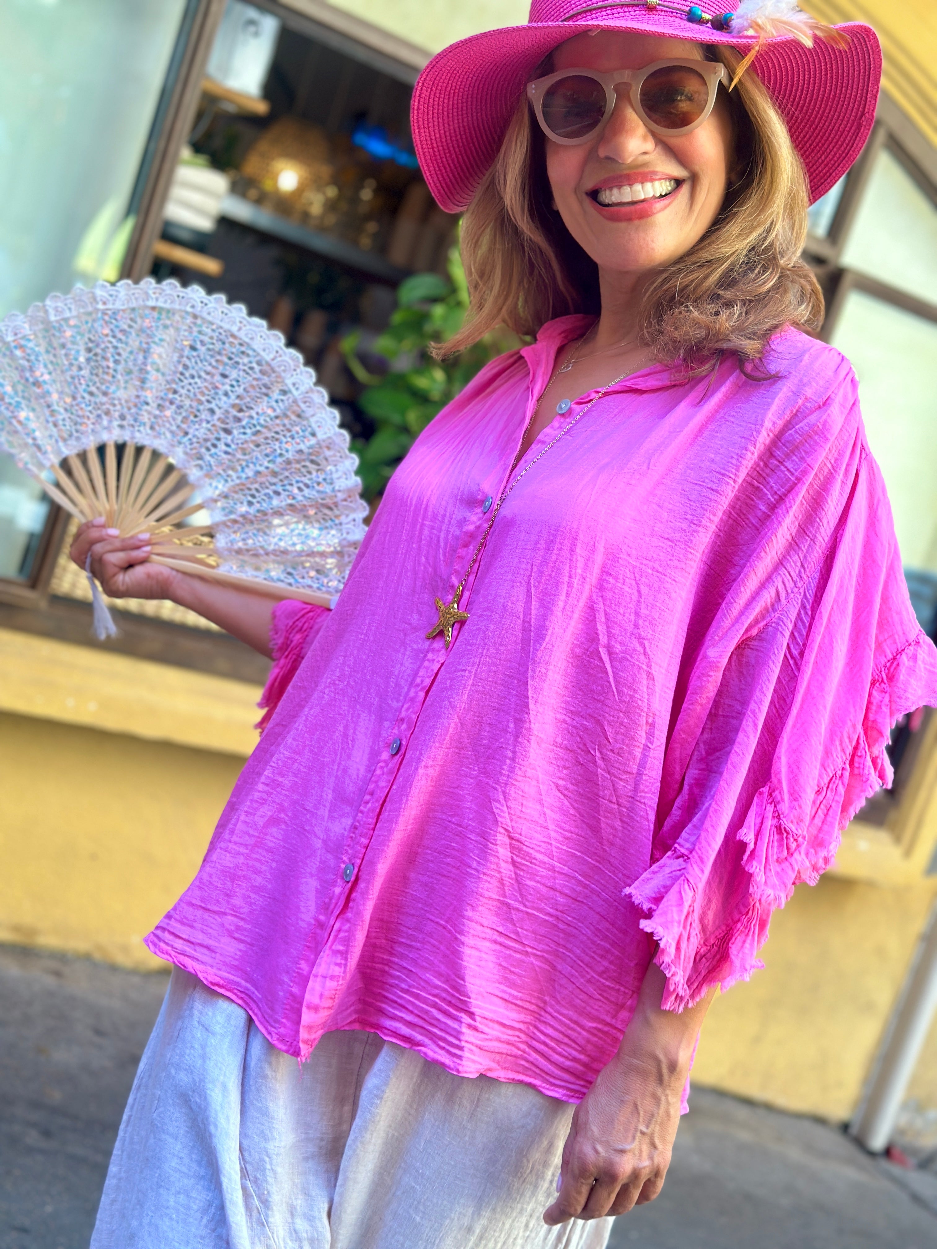 Chemise fuchsia VITALIA