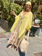 Chemise ample jaune BEACH LIFE