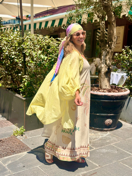 Chemise ample jaune BEACH LIFE