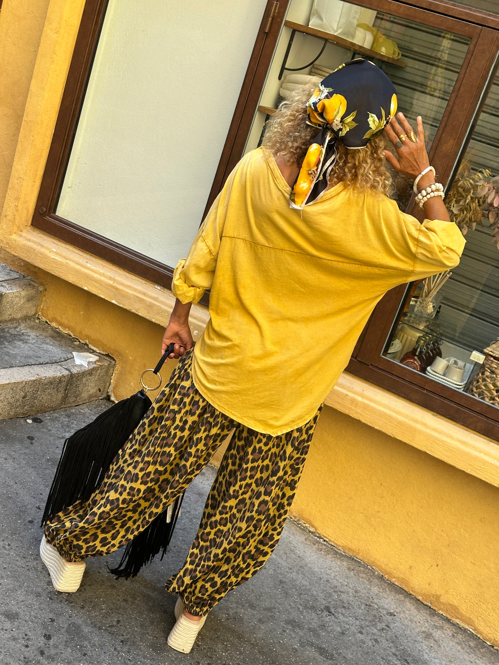 Pantalon moutarde LEOPARD