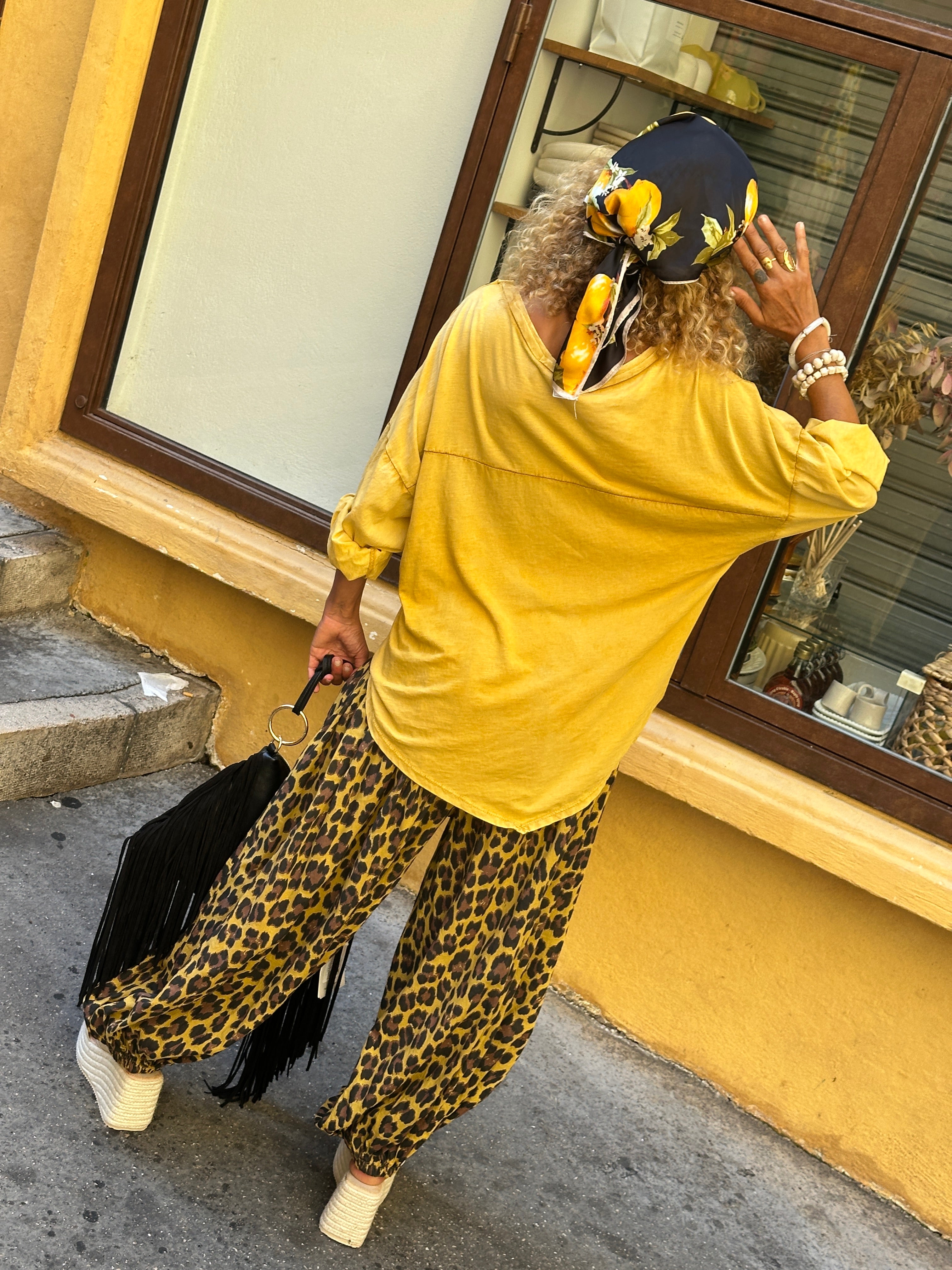 Pantalon moutarde LEOPARD