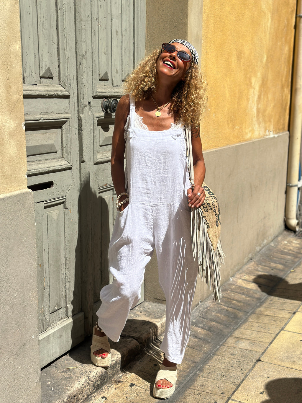 Salopette blanche LINA