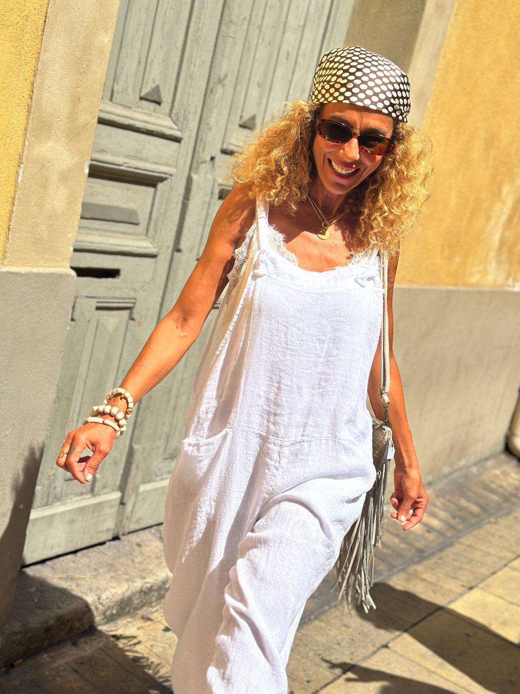 Salopette blanche LINA