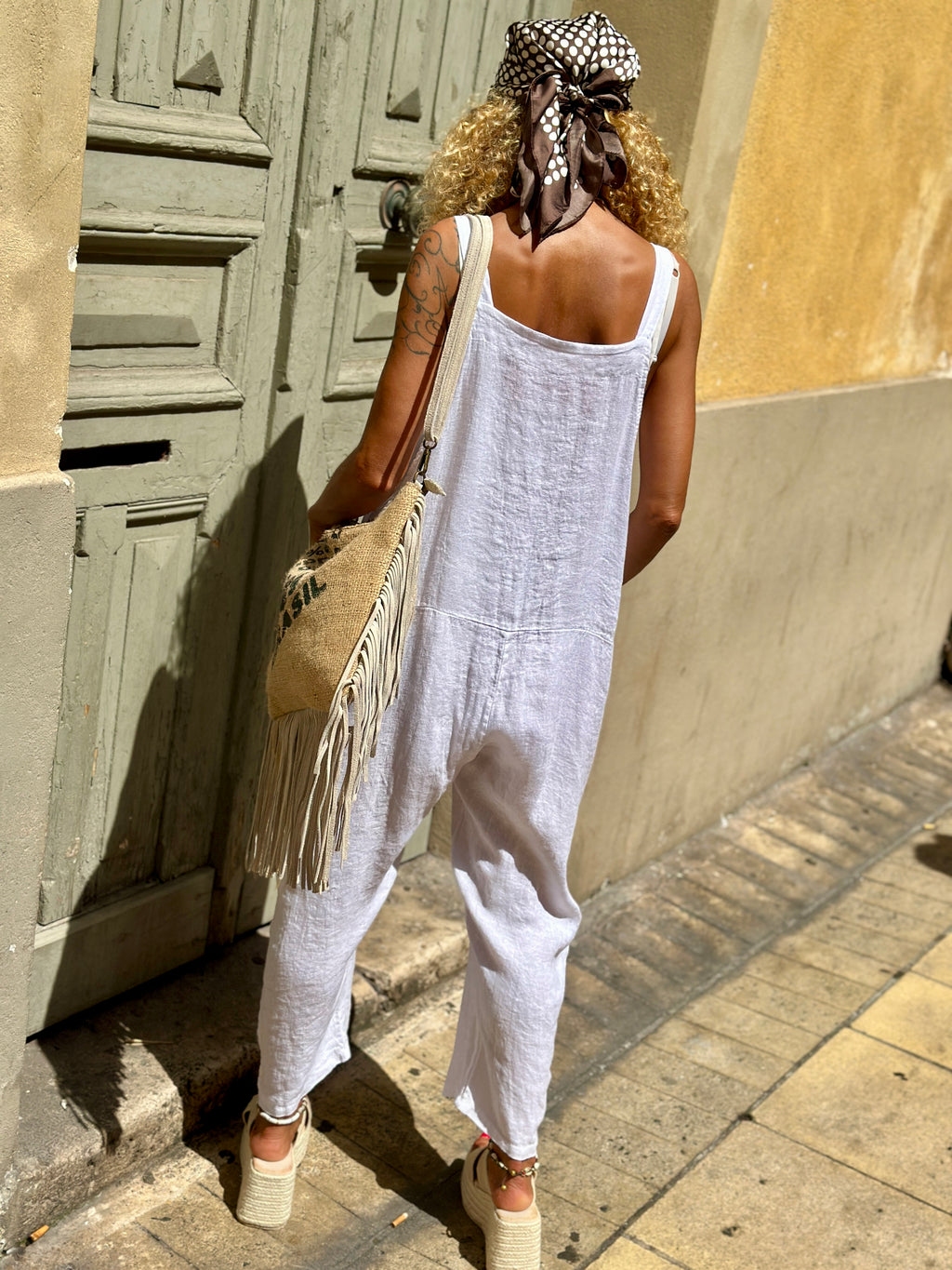 Salopette blanche LINA